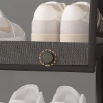 Shoe Rack Multilayer Shoe Cabinet Dustproof Transparent Design Small Spaces Spacious Storage Organizer Shelf for Shoes Storage 4