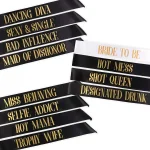 Bride To Be Team Bride Tribe Sash Set for Wedding Bachelorette Party Bridal Shower Hen Girls Night Out Decoration Favor Gifts 2