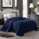 1pc Coral Fleece Blanket Simple Grey Blanket Soft Warm Throw Blanket Nap Blanket for Sofa Bed Camping Trip Office Pet Dog 6