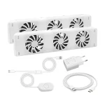 3Fan/5 Fan Intelligent Cooling Fans For Home Heating Radiator Airflow 30/50CFM 51m³/h 85m³/h Sustainability Automatic Thermostat 6