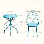 European Retro Iron Garden Furniture Sets Outdoor Courtyard Garden Balcony Table and Chair Set cafe Dining Table and Chairs Z 6