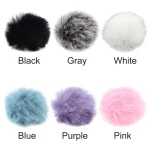 1 Piece Wind Muff Outdoor Furry Windscreen for Lavalier Lapel Microphone / Mini Microphones, Lavalier Microphone Windshield 4