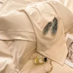 Svetanya Cotton Embroidery Bed Linens Double Ru Queen King Full Size Bedding Set Sheet Duvet Cover Pillowcase 5
