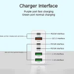 160W Multi Ports USB Type C Charger  Phone Charger Adapter For iPhone Samsung Xiaomi EU/US/UK Plug USB Wall Charger 3