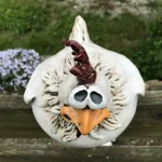 Funny Chicken Fence Decor Statues Resin Garden Farm Yard Chicken Hen Sculpture Art Craft Courtyard Housewarming Home Decoration 5