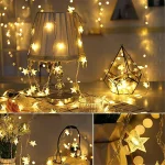 6M 40Led Lights Outdoor Decoration String Lights Christmas Tree Home Window Decor Holiday Lighting Star Light Strings 6