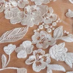 High-Density Embroidered Lace Fabric, Rayon Plant Flower, Wedding Dress DIY Accessories, Bridal Fabric, RS4080 3