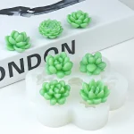 7pcs Set of Flower Rose Peony Silicone Mold 3D Flower Candle Gypsum Soap Resin Crafts Mold DIY Chocolate Fudge Dessert Cake Mold 5