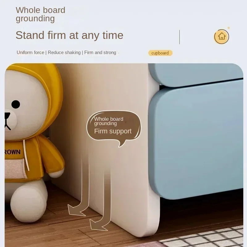 Modern Nightstand with Double Drawers Cute Kid's Bedside Table Multi-Functional White Cabinet for Girls' Bedrooms