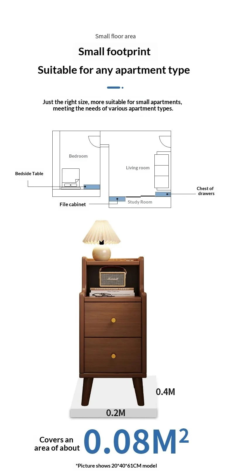 Modern New Chinese Style Nightstand - Narrow Solid Wood Bedside Table with Storage Drawer, Minimalist Bedroom Furniture Modern New Chinese Style Nightstand - Narrow Solid Wood Bedside Table with Storage Drawer, Minimalist Bedroom Furniture
