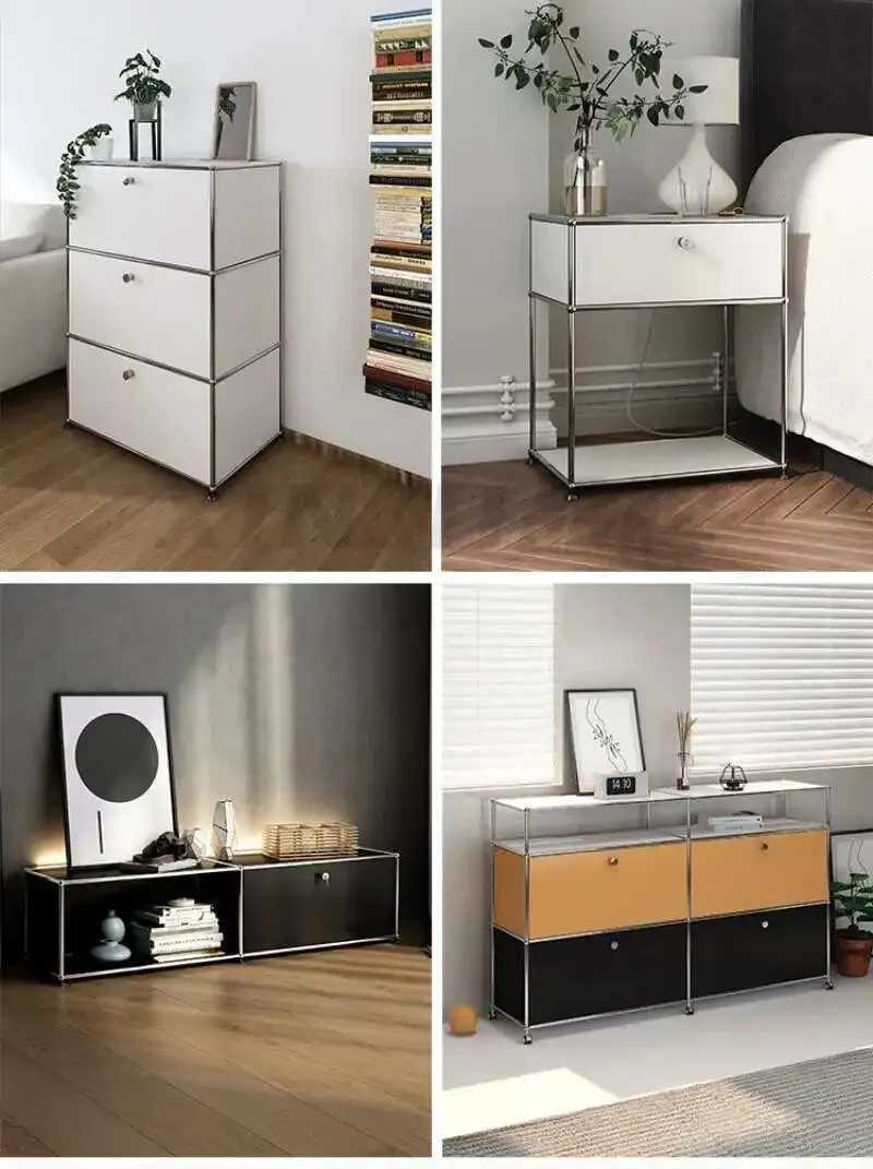 Minimalist Nightstand Medieval Bedroom Furniture Module Storage TV Side Cabinet Modern Stainless Steel Frame Bedside Table g Minimalist Nightstand Medieval Bedroom Furniture Module Storage TV Side Cabinet Modern Stainless Steel Frame Bedside Table g