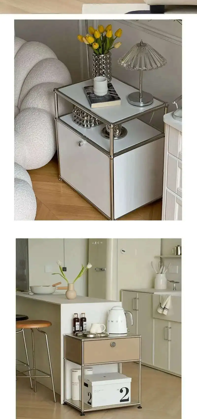 Minimalist Nightstand Medieval Bedroom Furniture Module Storage TV Side Cabinet Modern Stainless Steel Frame Bedside Table g Minimalist Nightstand Medieval Bedroom Furniture Module Storage TV Side Cabinet Modern Stainless Steel Frame Bedside Table g