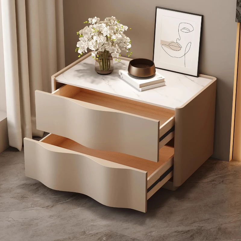 Luxury Cream Style Bedside tables nightstands Night table side table Storage locker Nightstand home furniture bedroom furniture