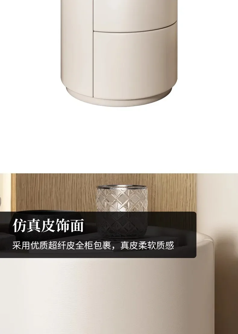 New Nordic Solid Wood Round Bedside Table, Modern Simple Small Bedroom Storage Cabinet, Living Room Afas Cabinet, Home Furniture New Nordic Solid Wood Round Bedside Table, Modern Simple Small Bedroom Storage Cabinet, Living Room Afas Cabinet, Home Furniture