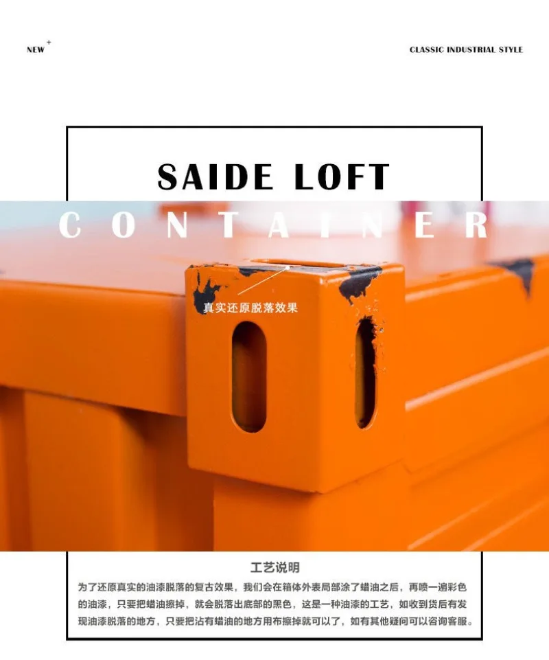 Industrial Container Nightstand - Vintage Storage Cabinet, Rustic Bedside Table, Distressed Metal & Dresser, Unique Home Decor