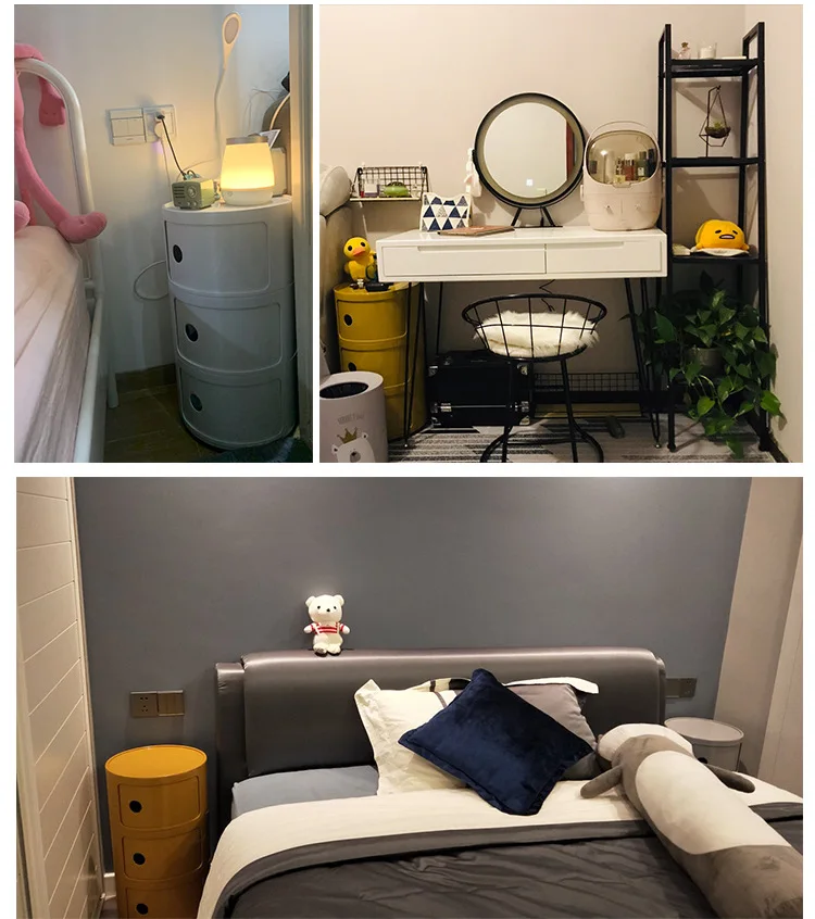 Bedside Table Modern Simple Plastic Multi-layer Ins Net Red Creative Storage Cabinet Minimalist Living Room Storage Cabinet