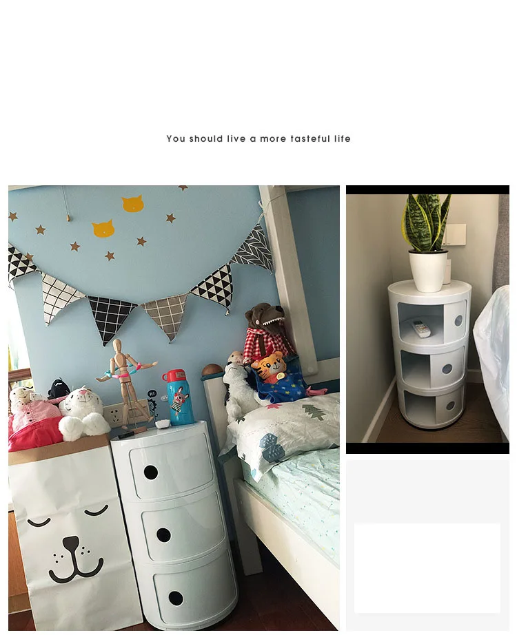 Bedside Table Modern Simple Plastic Multi-layer Ins Net Red Creative Storage Cabinet Minimalist Living Room Storage Cabinet