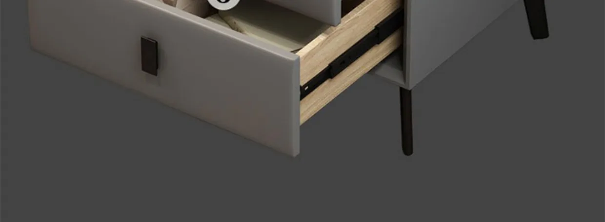 Luxurious Solid Wood Nightstand Three-Drawer Smart Bedside Table Compact Bedroom Leather Accents Integrated Wireless Charging Luxurious Solid Wood Nightstand Three-Drawer Smart Bedside Table Compact Bedroom Leather Accents Integrated Wireless Charging