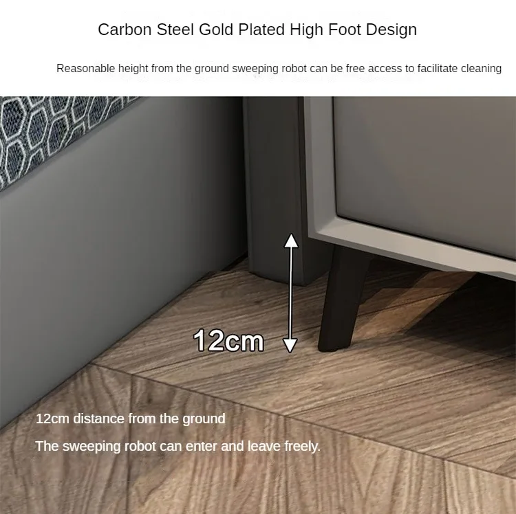 Luxurious Solid Wood Nightstand Three-Drawer Smart Bedside Table Compact Bedroom Leather Accents Integrated Wireless Charging Luxurious Solid Wood Nightstand Three-Drawer Smart Bedside Table Compact Bedroom Leather Accents Integrated Wireless Charging