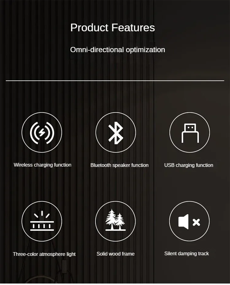 Luxurious Solid Wood Nightstand Three-Drawer Smart Bedside Table Compact Bedroom Leather Accents Integrated Wireless Charging Luxurious Solid Wood Nightstand Three-Drawer Smart Bedside Table Compact Bedroom Leather Accents Integrated Wireless Charging