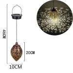 Outdoor Water Drop Shaped Solar Projection Light Waterproof Hollowed-out for Garden Patio Stair Fence Street Landscape Balcony 5