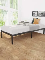 DDPNKL 3500lbs Heavy Duty,14 Inch Steel & Wooden Slat Support Reinforced Platform Bed Frame,Mattress Foundation/Easy Assembly 6