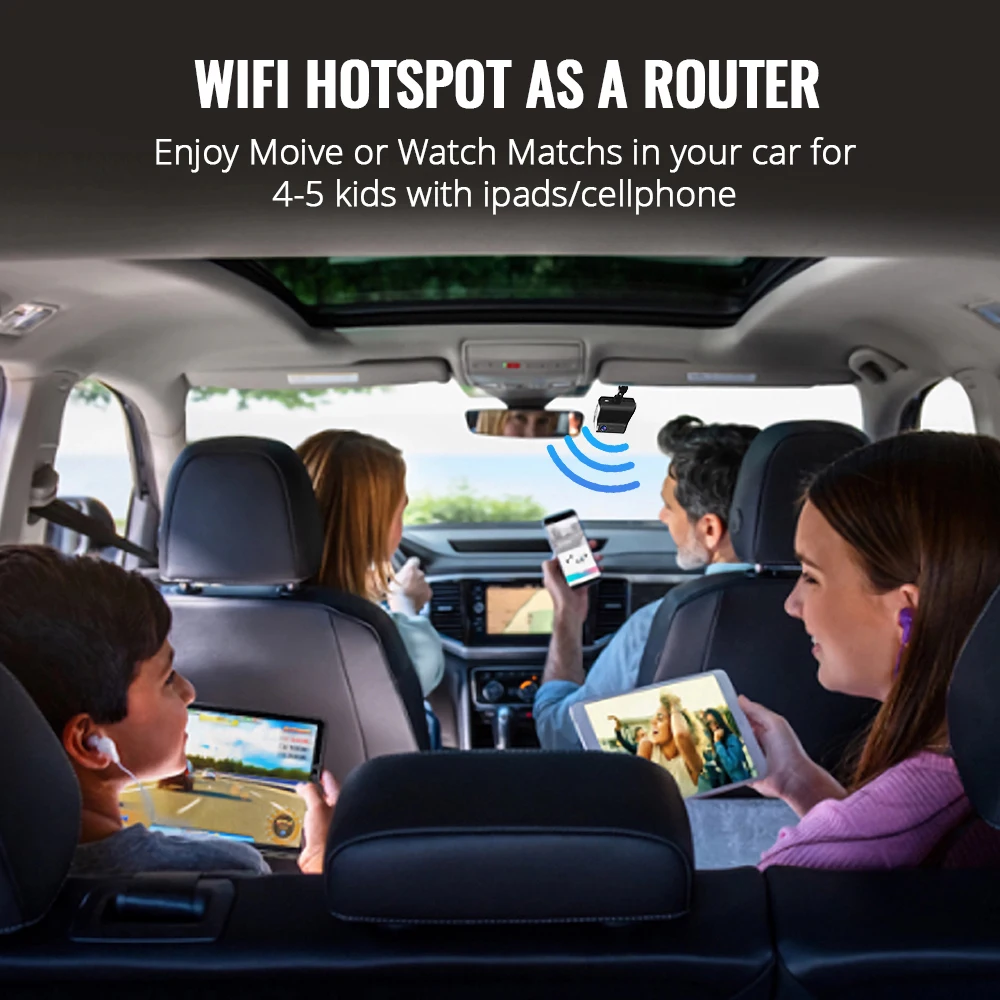 Jimiiot JC400P 4G Dual Dash Cams with Live Video Car Camera Wifi Hotspot GPS Tracking DVR 7/24H Remote Monitor By APP/WEB