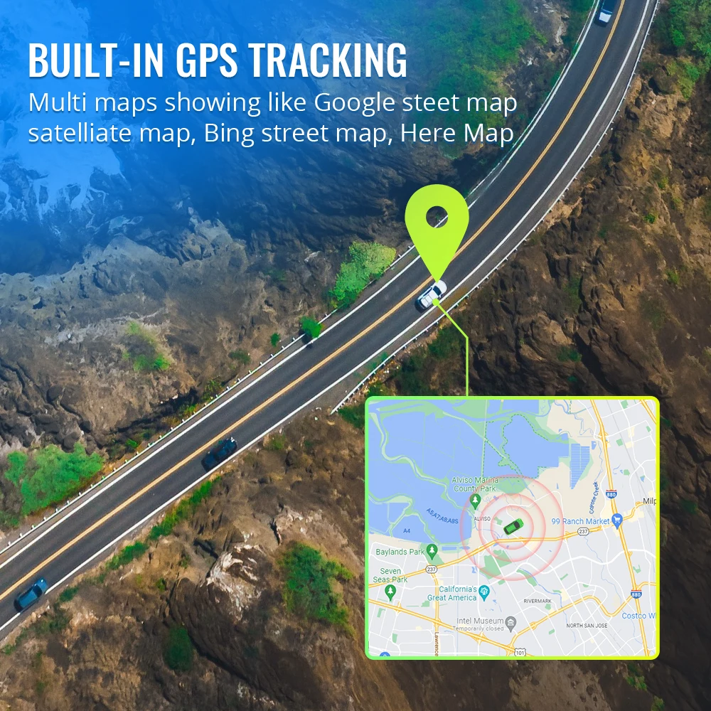 Jimiiot JC400P 4G Dual Dash Cams with Live Video Car Camera Wifi Hotspot GPS Tracking DVR 7/24H Remote Monitor By APP/WEB