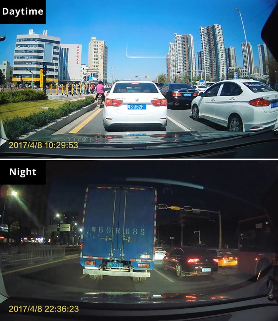 E-ACE 2K Car DVR WIFI GPS Stream Media Mirror Optional 1080P Car Video Camera Night Vision Loop Recording 24H Parking Black Box