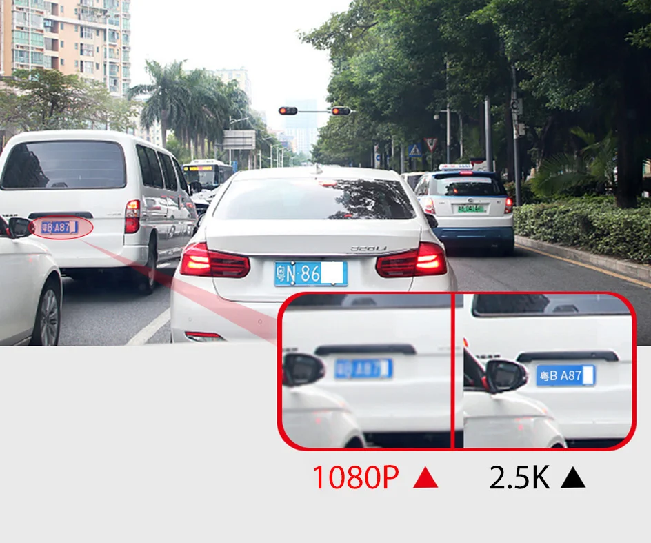 E-ACE 2K Car DVR WIFI GPS Stream Media Mirror Optional 1080P Car Video Camera Night Vision Loop Recording 24H Parking Black Box