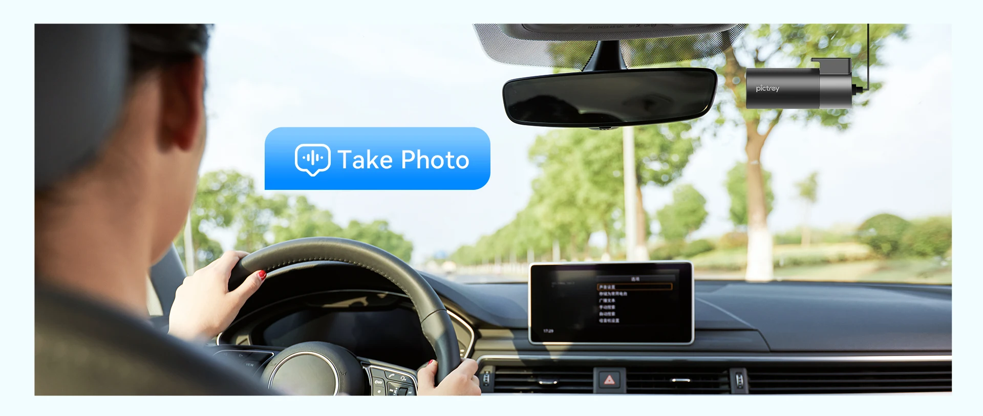 Pictrey M2 2K Dash Cam with Night Vision 330° Rotatable Car DVR Smart Voice Control 24H Parking Monitor