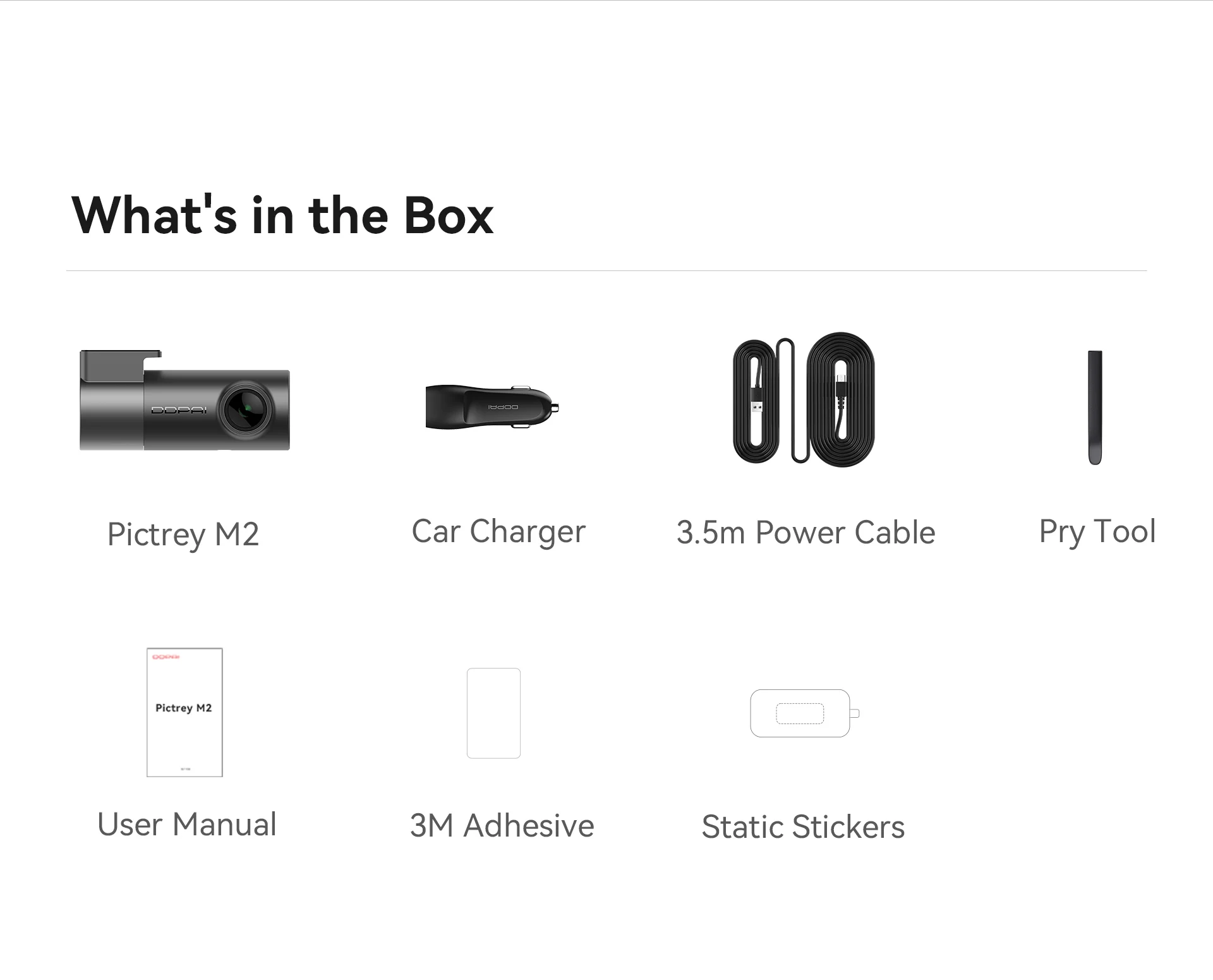 Pictrey M2 2K Dash Cam with Night Vision 330° Rotatable Car DVR Smart Voice Control 24H Parking Monitor