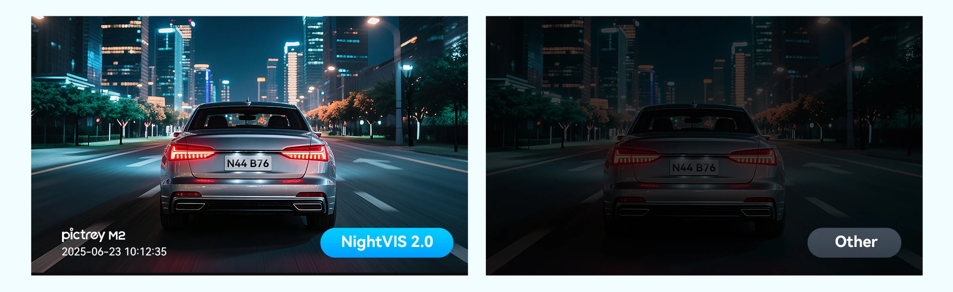 Pictrey M2 2K Dash Cam 330° Rotatable Car DVR Support Night Vision Smart Voice Control 24H Parking Monitor