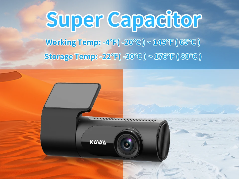 1440P KAWA Car DVR D6 Dash Cam 2K Video Recorder WiFi/App/Voice Control Dash Camera WDR G sensor Night Vision Hidden Dashcam