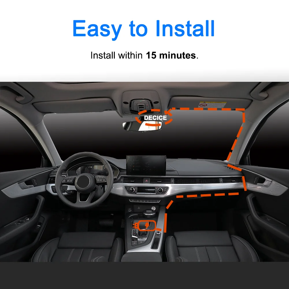 Aprilboy 4K WIFI Dash Cam 2160P Car DVR Support front & rear lens Auto Car Camera with Night Vision G-Sensor 24H Parking Monitor