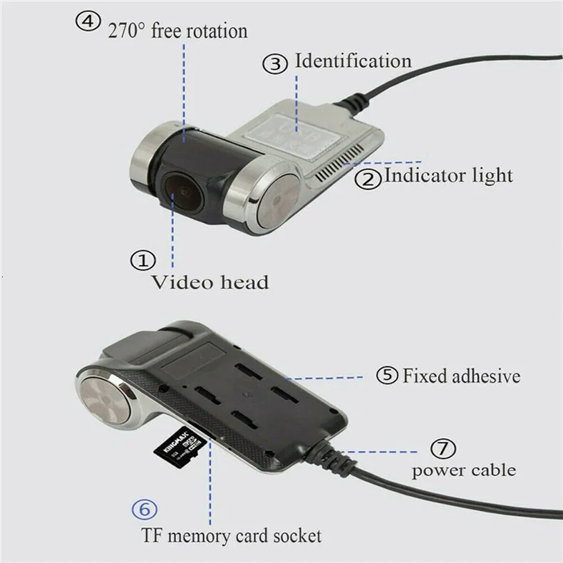 Car DVR Camera Recorder HD Camera WIFI USB Dash Cam for Car DVD Android Player ADAS 1080P Night Version 4k Dash Cam