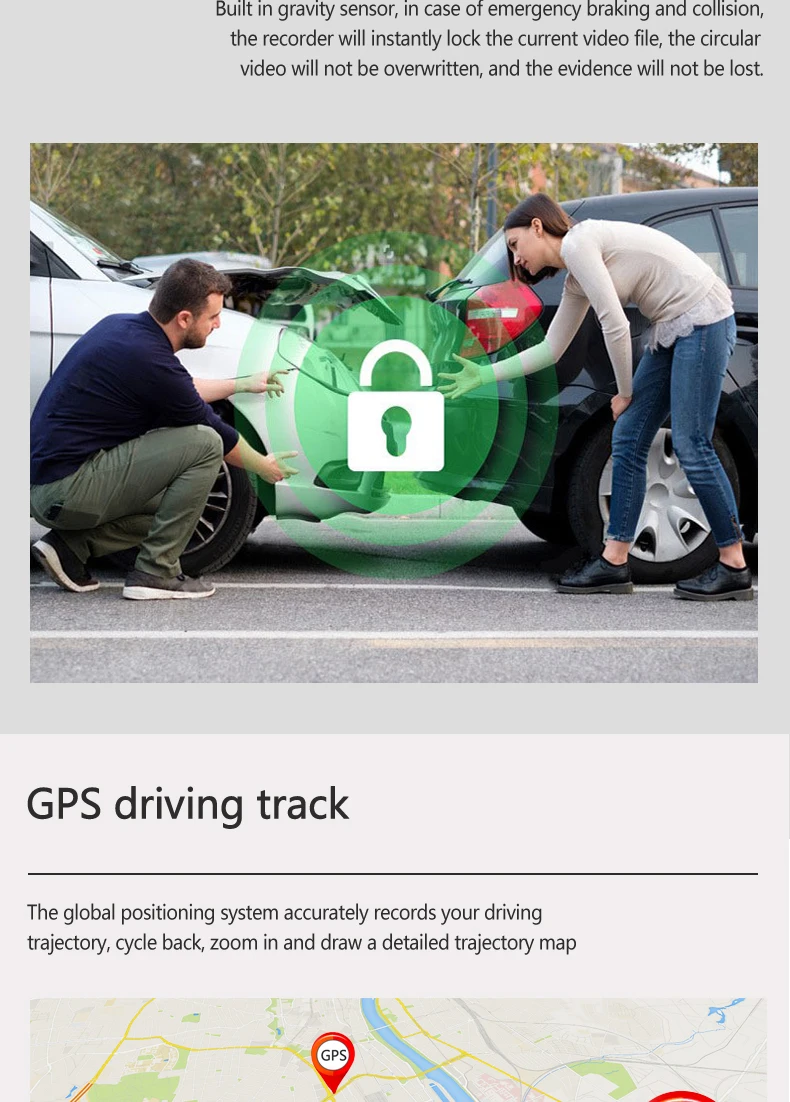 10-inch for Car Touch Screen Video Recorder Rearview mirror Dash Cam Front and Rear Camera Mirror DVR (Rear camera optional)