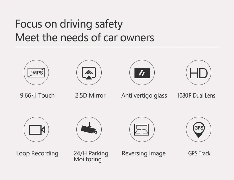 10-inch for Car Touch Screen Video Recorder Rearview mirror Dash Cam Front and Rear Camera Mirror DVR (Rear camera optional) 10-inch for Car Touch Screen Video Recorder Rearview mirror Dash Cam Front and Rear Camera Mirror DVR (Rear camera optional)