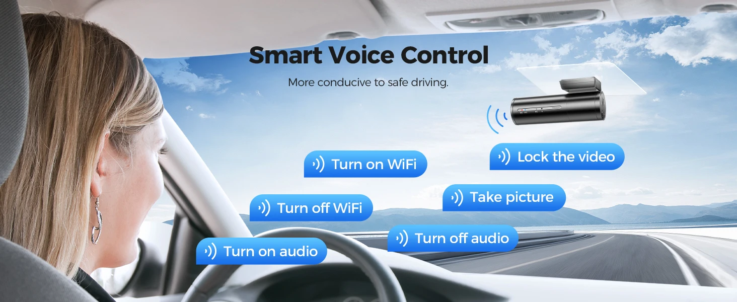 AZDOME Dash Cam M300S 4K+1080P Dual Dash Car Camera Built-in WiFi GPS ADAS Car DVR 24H Parking Mode Night Vision Black Box