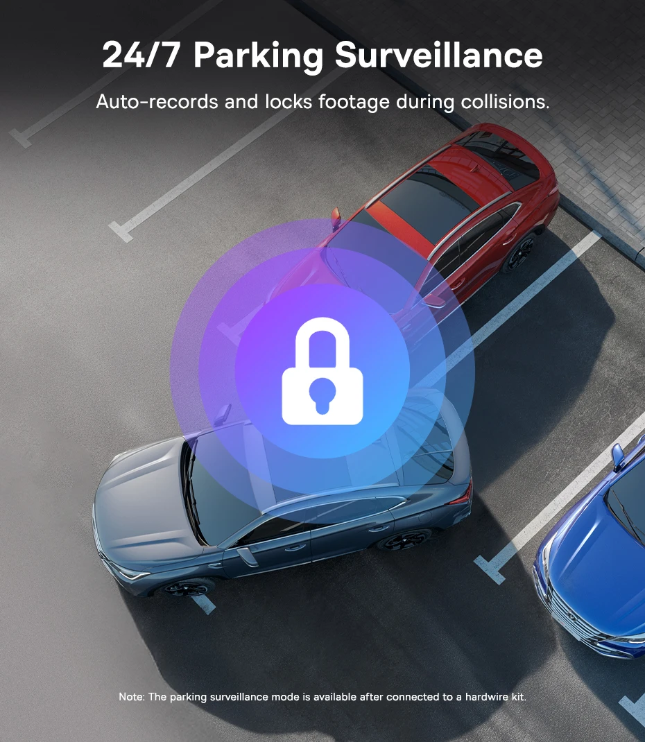 Baseus 3K Dash Cam VD1 Front and Rear Cam HD Built-in GPS Galileo Supercapacitor Car DVR Car Camera Recorder Support 24H Parking