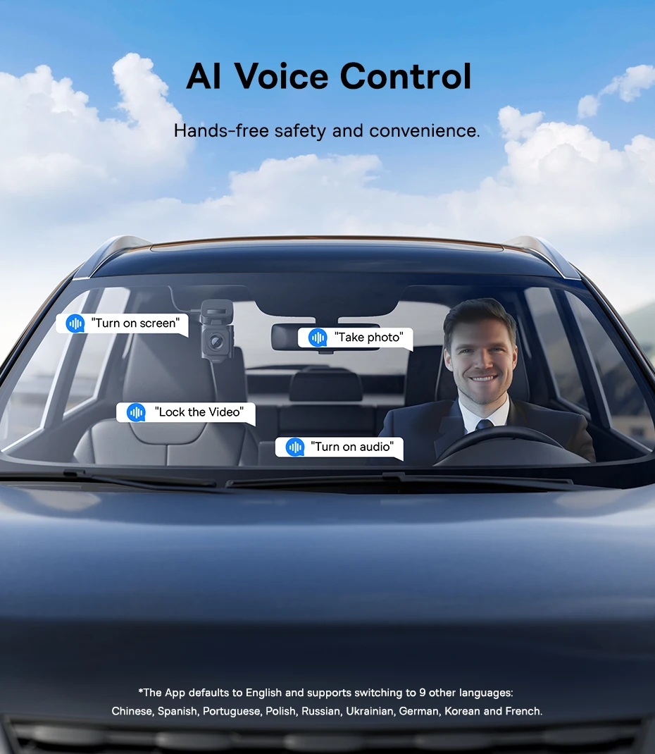 Baseus 3K Dash Cam VD1 Front and Rear Cam HD Built-in GPS Galileo Supercapacitor Car DVR Car Camera Recorder Support 24H Parking