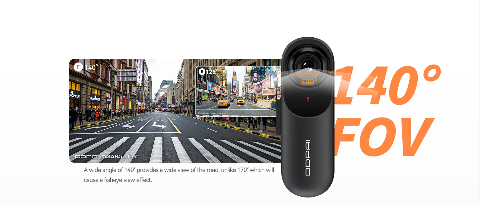 DDPAI Mola N3 Pro Dash Camera Driving Vehicle Cam Wifi Smart Connect Car Recorder 2.5K Car DVR Dash Camera