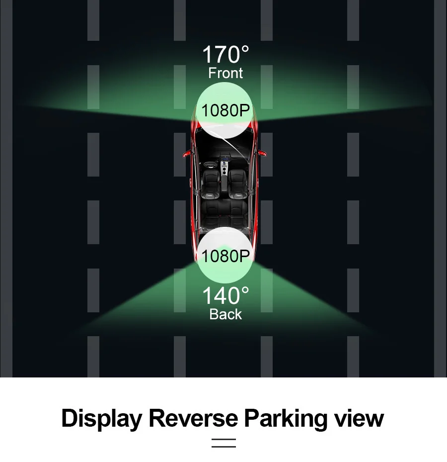 10 Inch Car DVR Car Touch Screen video Recorder Dual 1080P Rearview Mirror Front and Rear HD Night Vision Camera Mirror