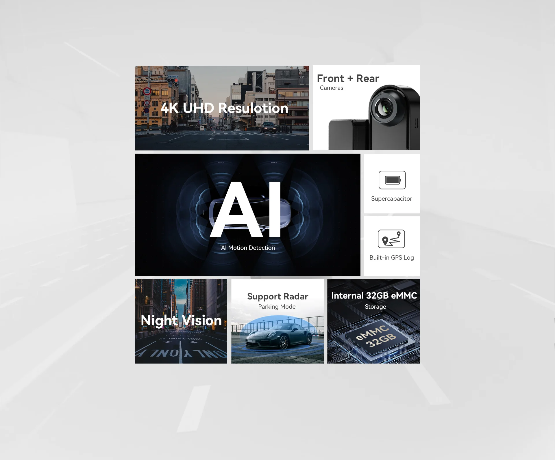DDPAI N5 Dual 4K HDR Dash Cam Front Rear AI NightVIS Camera WiFi 6 GPS ADAS Voice Control 24H Parking Mode 32G eMMC Car DVR DDPAI N5 Dual 4K HDR Dash Cam Front Rear AI NightVIS Camera WiFi 6 GPS ADAS Voice Control 24H Parking Mode 32G eMMC Car DVR