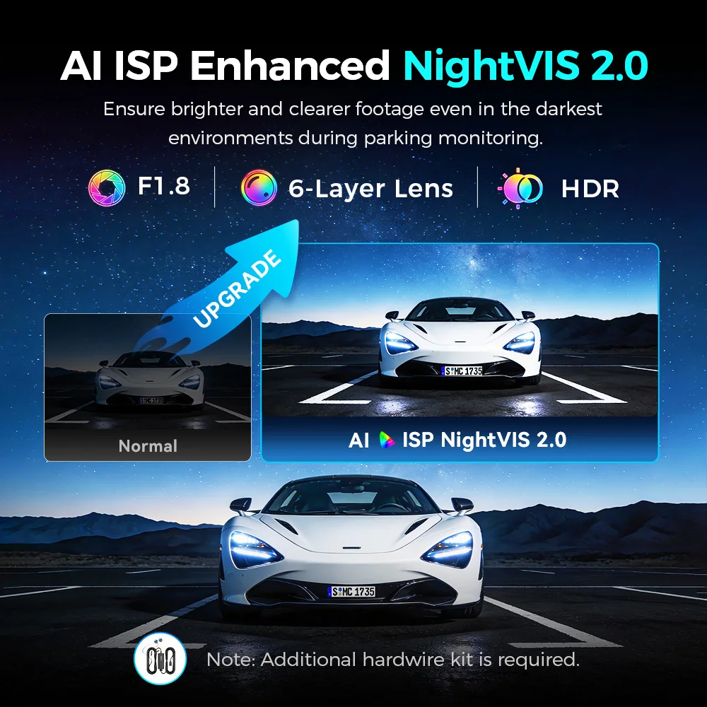 DDPAI N5 Dual 4K HDR Dash Cam Front Rear AI NightVIS Camera WiFi 6 GPS ADAS Voice Control 24H Parking Mode 32G eMMC Car DVR