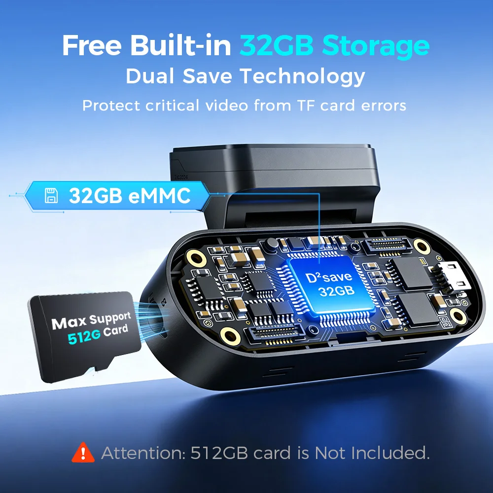 DDPAI N5 Dual 4K HDR Dash Cam Front Rear AI NightVIS Camera WiFi 6 GPS ADAS Voice Control 24H Parking Mode 32G eMMC Car DVR