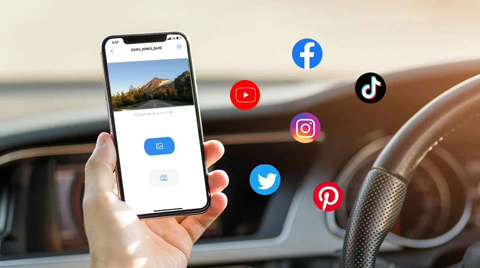 2K Dash Camera For Cars DVR KAWA Dash Cam MINI 3 Video Recorder Emergency Voice Control Night Vision WiFi APP Monitor Dashcam