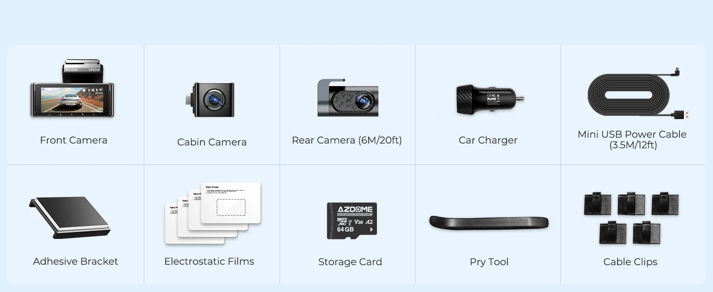 AZDOME 4K Dash Cam M550 Pro Built-in 5.8Ghz WiFi GPS Car DVR Upgrade AZDOME M550 Night Vision Parking Monitor Support Rear Cam