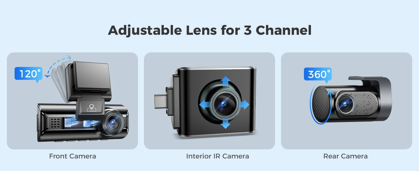 AZDOME 4K Dash Cam M550 Pro Built-in 5.8Ghz WiFi GPS Car DVR Upgrade AZDOME M550 Night Vision Parking Monitor Support Rear Cam