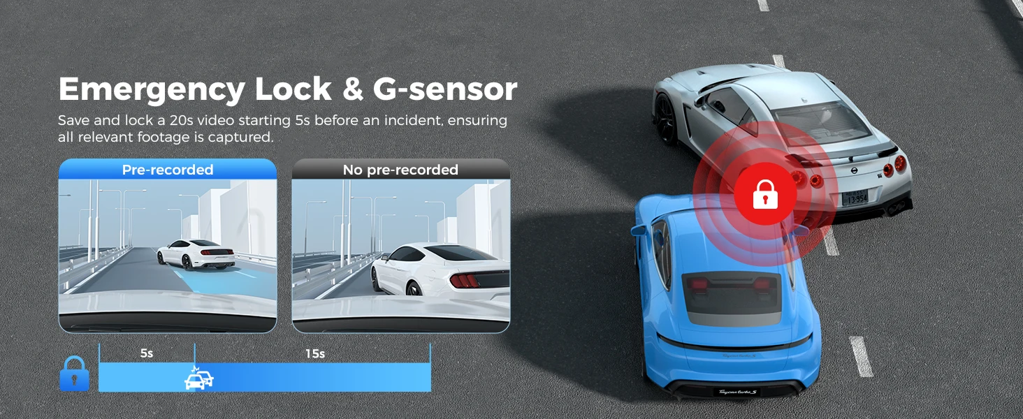 AZDOME 4K Dash Cam M550 Pro Built-in 5.8Ghz WiFi GPS Car DVR Upgrade AZDOME M550 Night Vision Parking Monitor Support Rear Cam